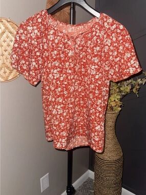 SHEIN flutter sleeve blouse boho flowy casual summer vacation